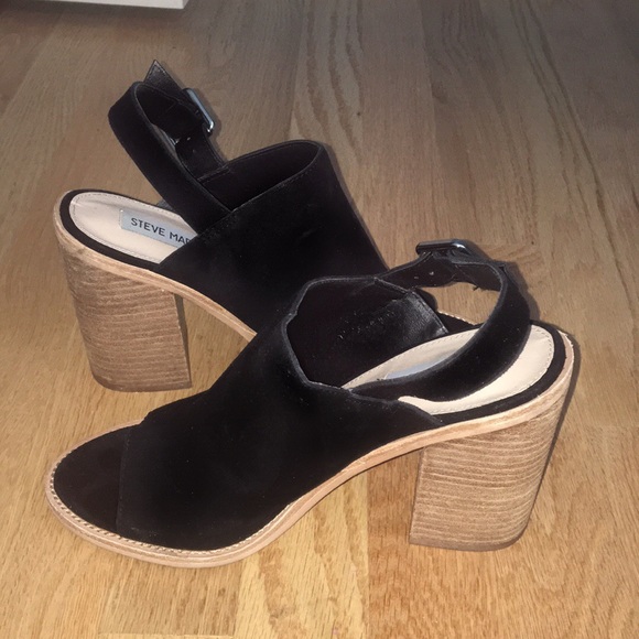 Steven Madden Suede Block Heel Shoes - Picture 4 of 6